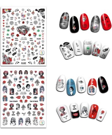EBANKU 1500+ Patterns Halloween Nail Art Stickers 3D Self-Adhesive Pumpkins Skull Ghosts Bats Nails Art Design for Women Girl Halloween Party Supply Fingernails Decorations - Buy Online on GoSupps.com