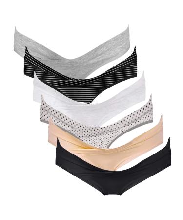 Intimate Portal Maternity Knickers | Pregnancy Postpartum Underwear | Under Bump Cotton Bikini Pants 14 6-pk Inspiration