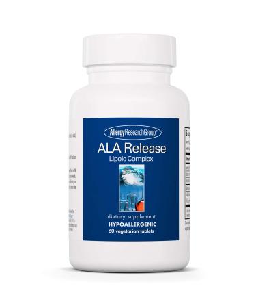 Allergy Research Group ALA Release - Alpha-Lipoic Acid Complex R-Alpha-Lipoic Biotin Calcium Nutritional Supplement Vegetarian Tablets - 60 Count