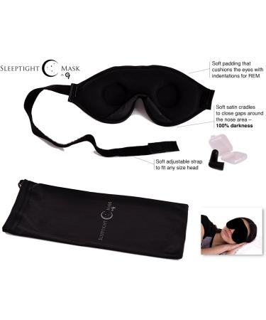 100% Light Blocking Sleep Mask Blindfold - Blackout Eye Shades for Relaxation, Migraines, Insomnia - Includes Soft Travel Eye Mask with Ear Plugs - Buy Online on GoSupps.com