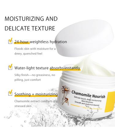 Grospe Chamomile Face Cream - Soothing Moisturizer for Dry & Sensitive Skin Hydrating & Calming Day & Night Cream with Natural Chamomile Extract Non-Greasy Formula(3.5oz) - Buy Online on GoSupps.com