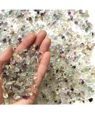 BIKHYY 500g Fluorite Gravel Rocks Bulk Crushed Stones Crystal Pebbles Natural Aquarium Gravel Decorative Polished Stone for Fountain Vase Filler Planters Decorative - Buy Online on GoSupps.com