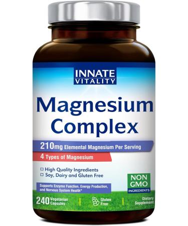 Innate Vitality Magnesium Glycinate 500mg 120 Capsules and 4 in 1 Magnesium Complex 240 Vegan Capsules - Buy Online on GoSupps.com