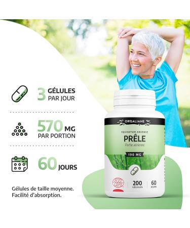 Organic Horsetail 190 mg - 200 capsules - Orgaliane - Buy Online on GoSupps.com