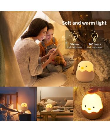 Night Light Children Silicone Cute Night Light for Kids Kawaii Birthday Gifts Room Decor Bedroom Decorations for Baby Kids Teens Dimmable Touch Control Rechargeable Dim Bedside Lamp Soft Nightlight - Buy Online on GoSupps.com