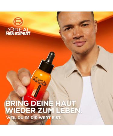 L'Or al Men Expert Nursing Set for Tired Skin | XXL Face Cream Serum & Eye Roll-On | Moisture Care & Anti-Fatigue Solution for Men - Buy Online on GoSupps.com