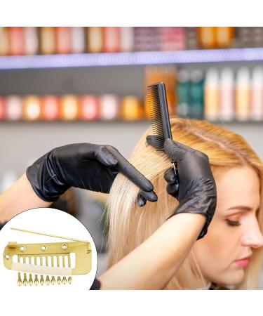 12pcs Wig Clip Set with Safety Pins | Strong 10-Teeth Hair Extension Snap Clips for Secure Attachment | Ideal for Girls, Women, and Hijab Wear | Gold Color - Buy Online on GoSupps.com