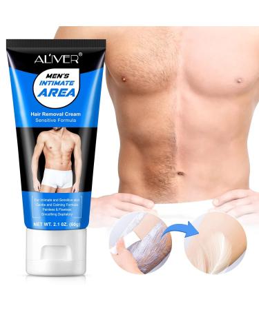 Pain-Free Hair Removal Cream for Men | Flawless Depilation in Genital Armpit & Bikini Areas - 1PC - Buy Online on GoSupps.com