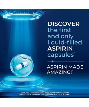 VAZALORE Aspirin 325mg | Fast Pain Relief & Fever Reducer | 30 Immediate Release Capsules for Adults | Stomach Protection - Buy Online on GoSupps.com