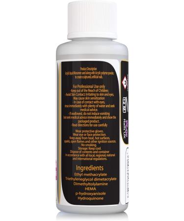 Clear Acrylic Nail Liquid Monomer Salon Nails 100ml requires powder to work EMA (MMA Free) - Buy Online on GoSupps.com