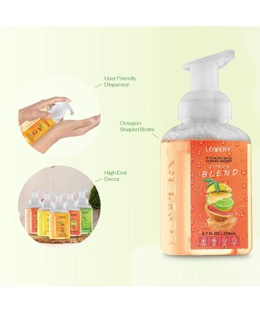 Moisturizing Foaming Hand Soap Pack - Aloe Vera & Essential Oils - Alcohol-Free Citrus Blend - Lemon, Orange, Lime, Pink Grapefruit - Kitchen/Bathroom Hand Wash - Set of 5 - Buy Online on GoSupps.com