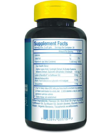 EyeAstin BioAstin Hawaiian Astaxanthin - 60 Gelcaps | Supports Eye Health | Super-Antioxidant | Grown in Hawaii | Black EyeAstin 60 Count - Buy Online on GoSupps.com