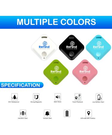 Refind Smart Tracker | Mini GPS Tag - Live Tracking App Bluetooth 5.0 | Key Finder Luggage Tracker Pet Tracker for Dogs & Cats (White) - Buy Online on GoSupps.com