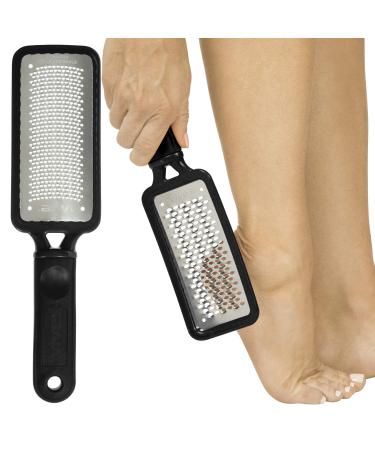 Vive Foot File Foot Rasp Callus Remover - Feet Scraper Tool Exfoliator - Foot Care Pedicure Grater - Foot Scrubber Dead Hard Skin and Dry Feet - Dry & Wet Toe Feet Peel - Shaver Stainless Steel Blade Single