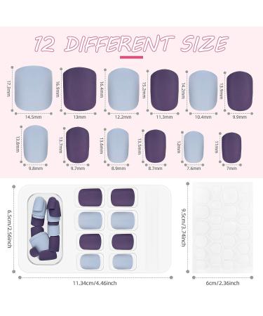 192 Pcs Short Square Fake Nails Set with Glue Stickers - Colorful Christmas Acrylic Artificial Nail Tips - Classic Style - Buy Online on GoSupps.com