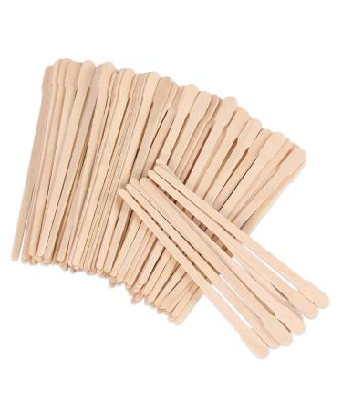 Tachibelle 100 Pieces Wooden Wax Sticks - Body Eyebrow, Lip, Nose Small Waxing Applicator Sticks for Hair Removal and Smooth Skin Professional Spa and Home Use (Pack of 100) 100 Count (Pack of 1)
