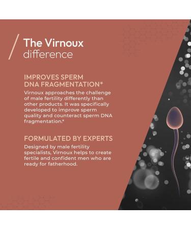 Virnoux Male Fertility Supplement supplements to Increase Sperm Health Boost Sperm Count Support Natural Conception and Improve sperm DNA Fragmentation | in Men s Pregnancy Supplements 90 Capsules - Buy Online on GoSupps.com