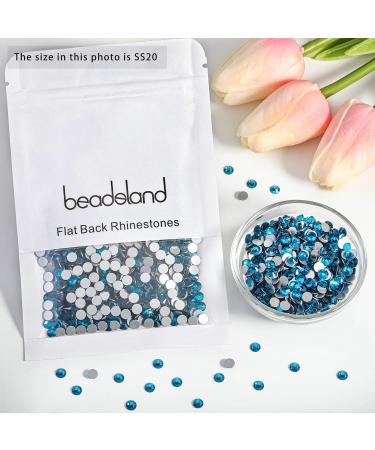 Beadsland 1440 Pcs SS20 Flat Back Rhinestones - Blue Indicolite Nail Crystals for Perfect Nails - Buy Online on GoSupps.com