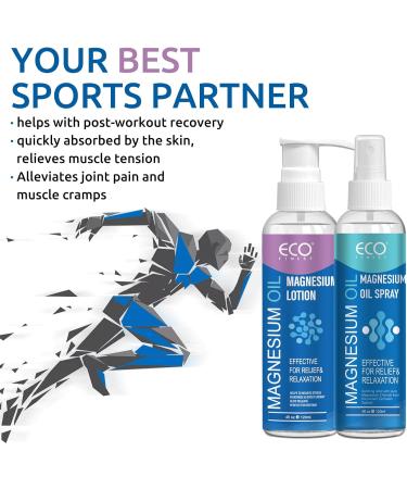 Pure Magnesium Oil Spray & Lotion Duo Topical Magnesium Oil Lotion for Feet Skin & Body Easy to Absorb and Use Women & Men - Buy Online on GoSupps.com