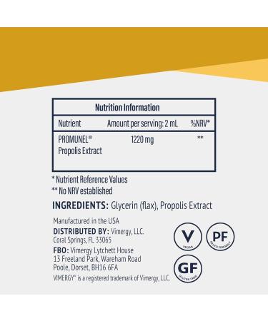 Vimergy PropolisPure 1220mg Extract | 57 Servings | Non-GMO, Gluten-Free | Vegetarian Supplement - Buy Online on GoSupps.com