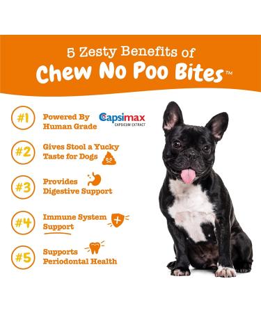 Zesty Paws Chew No Poo Bites - Coprophagia Deterrent for Dogs - Probiotic Digestive Enzymes - Chicken Flavor - 90 Soft Chews - Buy Online on GoSupps.com