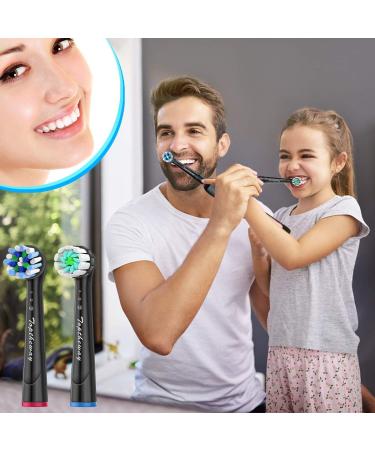 Toptheway Replacement Toothbrush Heads Compatible with Oral B Braun - 16 Pack, Black - Buy Online on GoSupps.com