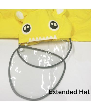 Fewlby Kids Puddle Suit Rainwear | Waterproof Hooded Raincoat | Boys Girls Muddy Suit | Cartoon Romper | Size 3-4 Years | Light Yellow - Buy Online on GoSupps.com
