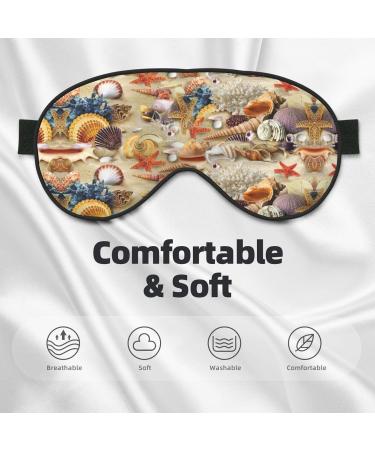 SSIMOO Sea Star Sleep Mask | Adjustable Breathable Beach Theme Eye Mask for Comfortable Sleep | International Shipping - Buy Online on GoSupps.com