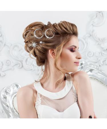 Beaupretty Vintage Star Moon Hair Clips - Silver Moon Barrette Bobby Pins for Women - Buy Online on GoSupps.com