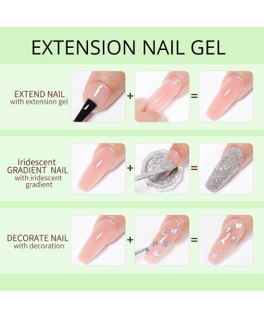 UR SUGAR Pastel Poly Extension Gel Nail Kit - 6 Summer Colors | Acrylic Gel Builder Set with Slip Solution & Manicure Tools - Buy Online on GoSupps.com