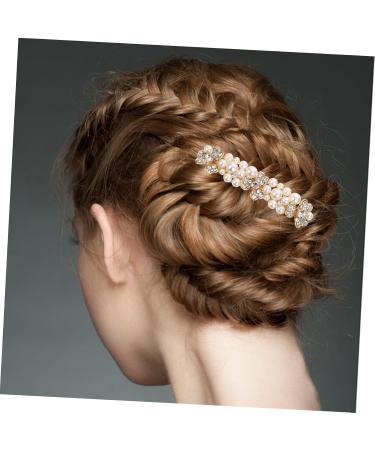 Angoily Alloy Rhinestone Hair Comb Gold Wedding Hair Accessories Bridal Hair Accessories for Women Gold Hair Barrettes Crystal Hair Accessories Tiara Rhinestones Hairpin Bride Pearl - Buy Online on GoSupps.com