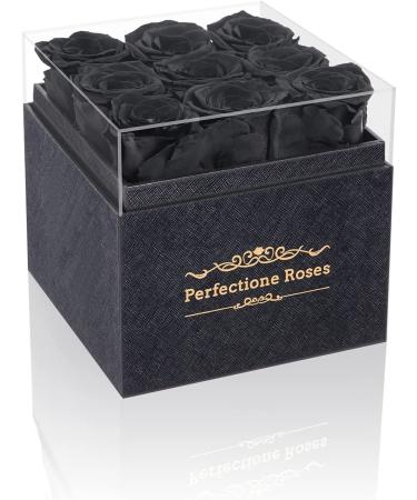 Perfectione Roses - Long-lasting Black Real Roses in a Box for Her | Birthday, Anniversary, Mother's Day Gift - Buy Online on GoSupps.com