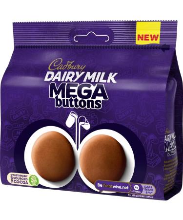  Cadbury Cadbury Dairy Milk Mega Buttons Giant Chocolate Sharing Buttons 192g (Pack of 1) - Buy Online on GoSupps.com