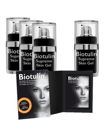 Biotulin - VIP Special with mask |Anti-fold serum with hyaluronic acid and spilanthol |Reduced folds in 1 hour |Donate moisture |4 x 15ml + face mask