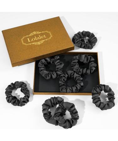 (8 pieces) Lolalet hair tie silk scrunching for women premium satin hair tie soft elastic silk ponytail holder for women women girls hair jewelry 8 colors -style b 8 er style b