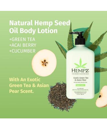 Hempz Green Tea & Asian Pear Body Lotion with Shea Butter and Hemp Seed Oil - Daily Moisturizer for Soft and Nourished Skin - Buy Online on GoSupps.com