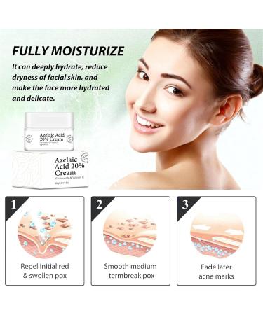 20% Azelaic Acid Serum Cream Azelaic Acid Cream Face Serum Skin Care Beauty with Niacinamide & Vitamin C Reduces Blackheads Acne Rosacea - Buy Online on GoSupps.com