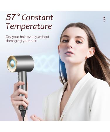 Brushless Powerful Hair Dryer Low Noise 1600W 110 000 RPM Fast Drying High Speed Blow Dryer with Negative Ion Technology Portable Lightweight with Diffuser and Nozzle for Home Salon Travel Grey - Buy Online on GoSupps.com