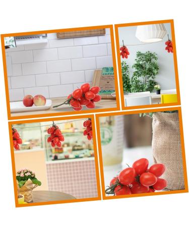 TOPPERFUN 2pcs Simulated Fruit Skewers Foam Fake Fruit Props Ornament Home Decor Models Lychee Fruit Home Supplies Fruit Photography Props Party Decor Tomato Longan Red Plastic - Buy Online on GoSupps.com