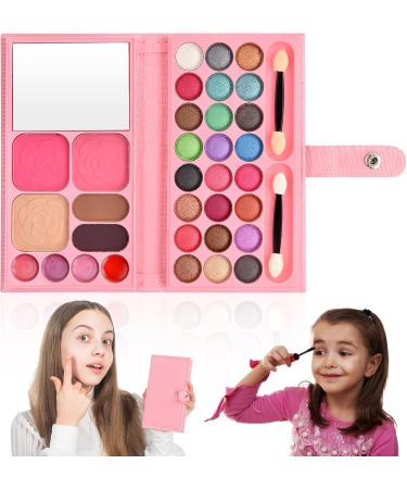 Kioiner 33 Colors Makeup Palette Set for Kids All in One Makeup Kit with 5 pcs Makeup Brushes for Girls with Eyeshadows Lipstick Blush Eyebrow Powder Shading Powder Small Makeup Brushes Mirror - Buy Online on GoSupps.com