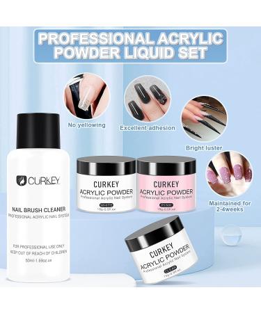 Curkey Acrylic Nail Kit - 24 Glitter Colors Powder Liquid Monomer Set for Professional Nails - Beginner's Acrylic Art Starter Kit - Buy Online on GoSupps.com