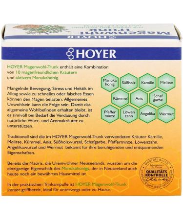 Hoyer Magenwohl Trunk Drinking Ampoules - 10x10 ml | International Shipping Available - Buy Online on GoSupps.com