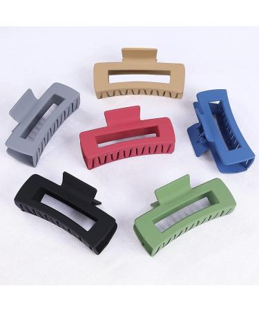 6 Pcs Wolfway 4 Inch Large Claw Clips for Thick Hair - Nonslip Acrylic Hair Accessories in Dark Colors for Women and Girls - Buy Online on GoSupps.com