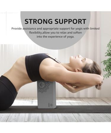 Overmont Yoga Block 2 Pack with Non-Slip Surface and Yoga Strap - Latex-Free EVA Foam for Pilates, General Fitness, Stretching and Meditation - Buy Online on GoSupps.com