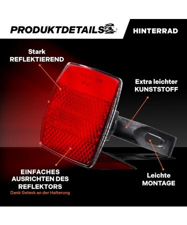 Loevelosi Bicycle Rear Wheel Reflector - Cat Eye Red Lamp with STVZO Compliant Reflectors for Children's Bikes | No Clamping Required - Buy Online on GoSupps.com