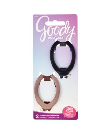 Goody Ouchless Flex Small Updo Hair Barrettes, 2 Count (Pack of 3)