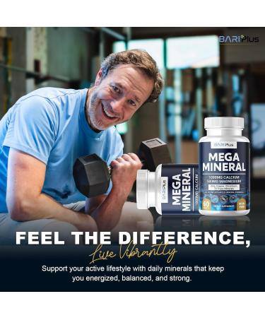 Mega Mineral Complete Complex with Vitamin D Calcium Magnesium Zinc Potassium Boron Selenium Chromium & 72 Trace Minerals Iron-Free USA Made 60 Tablets 60 Count (Pack of 1) - Buy Online on GoSupps.com