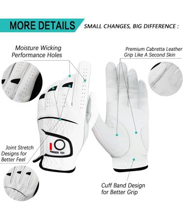 Lovmead Men's Leather Golf Gloves - Left Hand All-Weather Cabretta Comfortable Fit S-XL - Buy Online on GoSupps.com