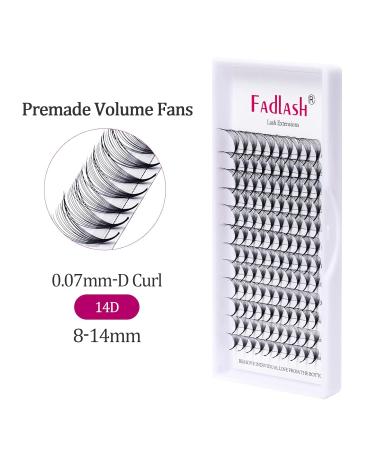 14D Russian Volume Eyelash Extensions D Curl 0.07mm 8-14mm Mix | Tuft Fans for Professional Use - Buy Online on GoSupps.com
