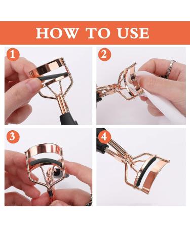 Abeillo 28pcs Eyelash Curler Refill Pads - Silicone Rubber Replacement for Universal Eyelash Curler (Black) - Buy Online on GoSupps.com